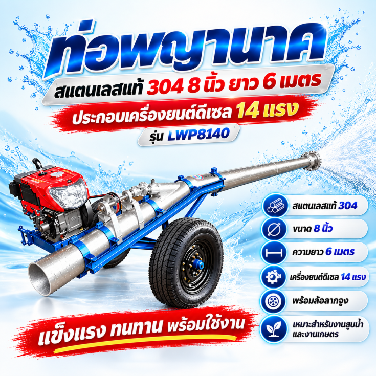ท่อพญานาคล้อลาก LWP8140